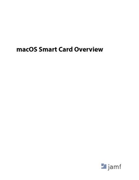 A Contemporary Overview of Smart Card Support on macOS